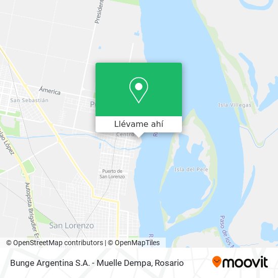 Mapa de Bunge Argentina S.A. - Muelle Dempa