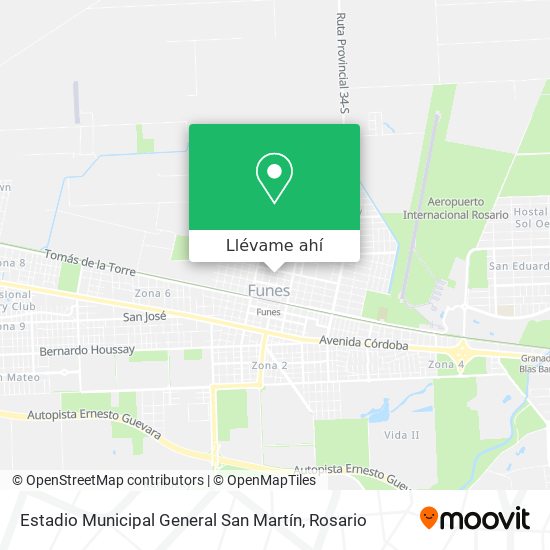 Mapa de Estadio Municipal General San Martín