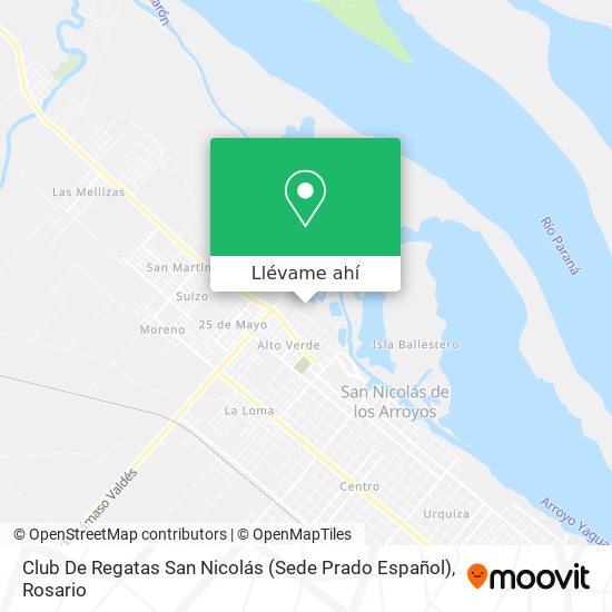 Mapa de Club De Regatas San Nicolás (Sede Prado Español)