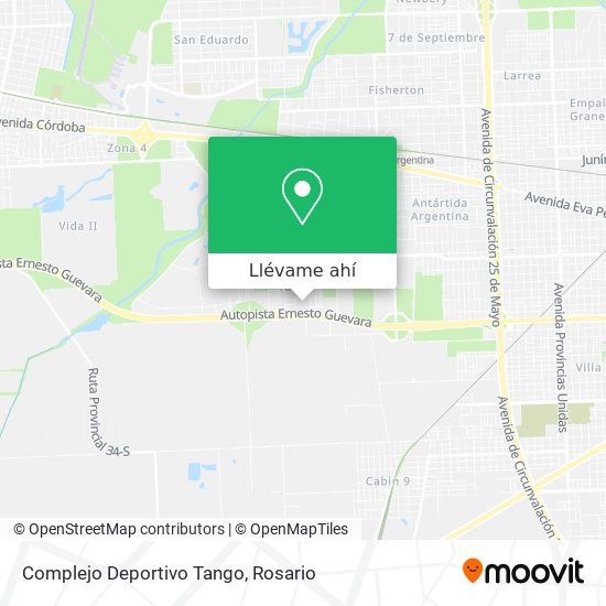 Mapa de Complejo Deportivo Tango