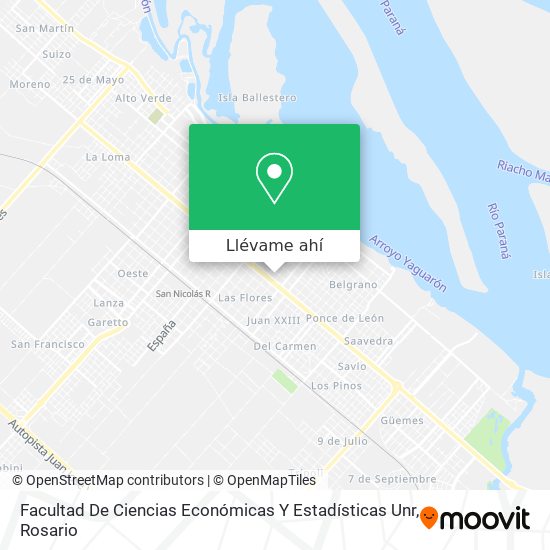 Mapa de Facultad De Ciencias Económicas Y Estadísticas Unr