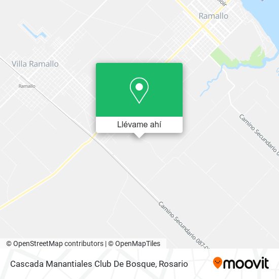 Mapa de Cascada Manantiales Club De Bosque