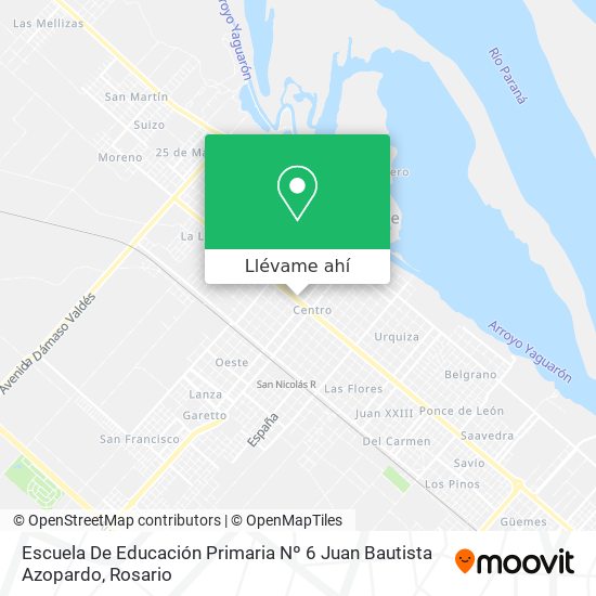 Mapa de Escuela De Educación Primaria Nº 6 Juan Bautista Azopardo