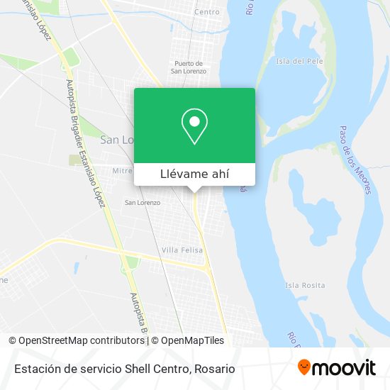 Mapa de Estación de servicio Shell Centro