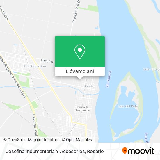Mapa de Josefina Indumentaria Y Accesorios