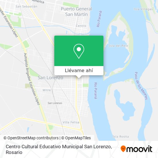 Mapa de Centro Cultural Educativo Municipal San Lorenzo