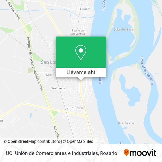 Mapa de UCI Unión de Comerciantes e Industriales