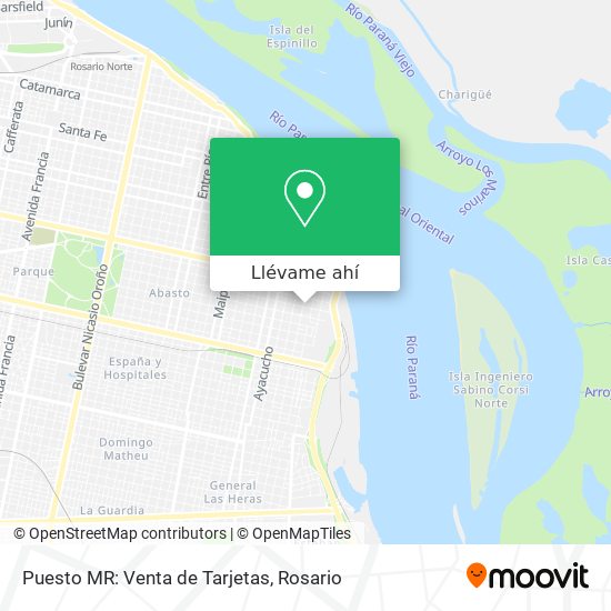 Mapa de Puesto MR: Venta de Tarjetas