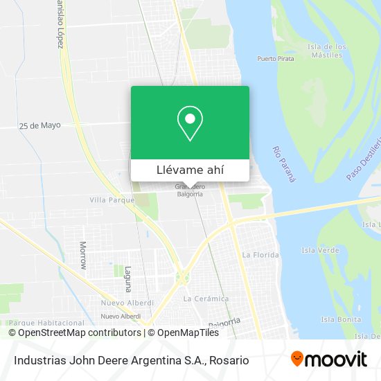 Mapa de Industrias John Deere Argentina S.A.