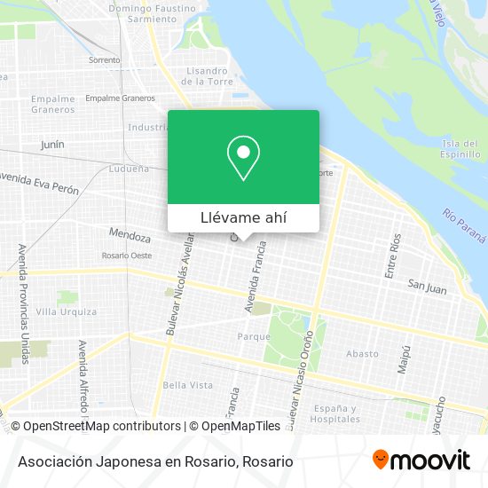 Mapa de Asociación Japonesa en Rosario