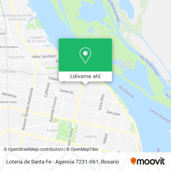 Mapa de Loteria de Santa Fe - Agencia 7231-061