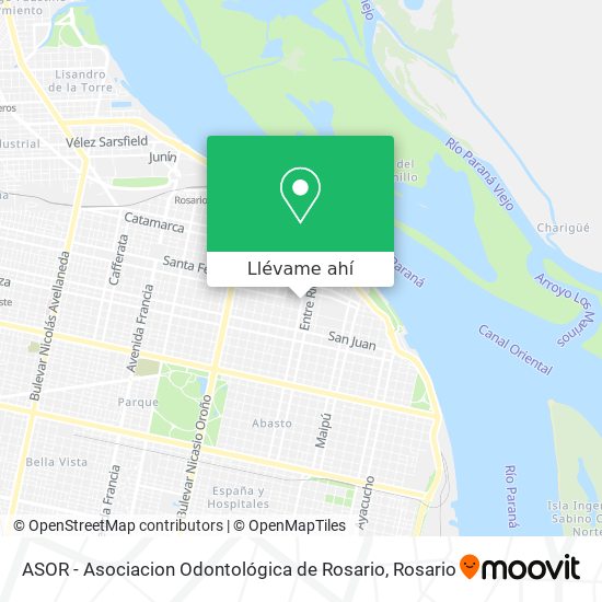 Mapa de ASOR - Asociacion Odontológica de Rosario