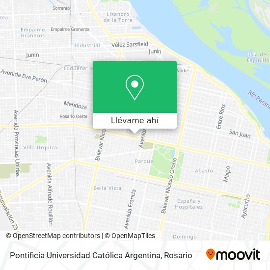 Mapa de Pontificia Universidad Católica Argentina