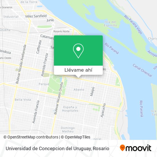 Mapa de Universidad de Concepcion del Uruguay