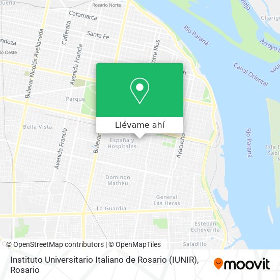 Mapa de Instituto Universitario Italiano de Rosario (IUNIR)