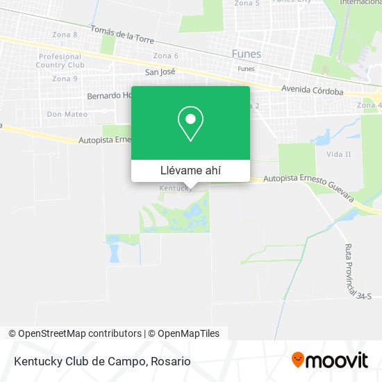Mapa de Kentucky Club de Campo