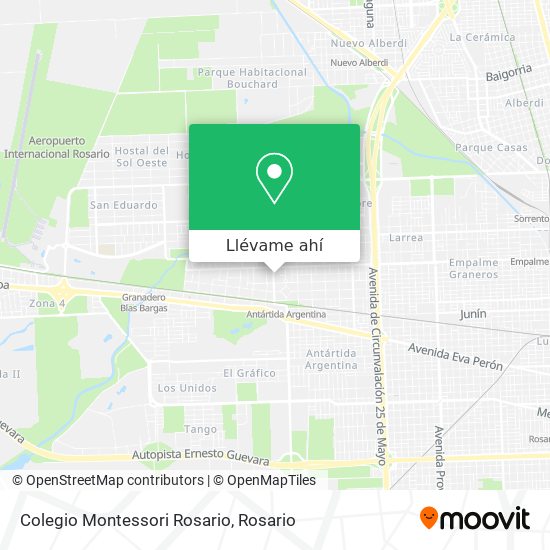 Mapa de Colegio Montessori Rosario