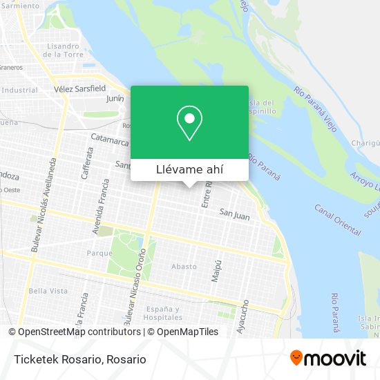 Mapa de Ticketek Rosario