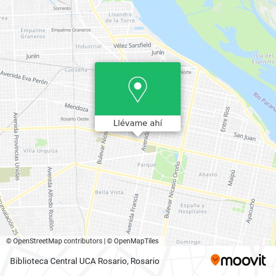Mapa de Biblioteca Central UCA Rosario