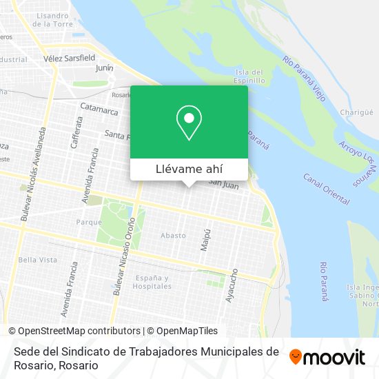 Mapa de Sede del Sindicato de Trabajadores Municipales de Rosario