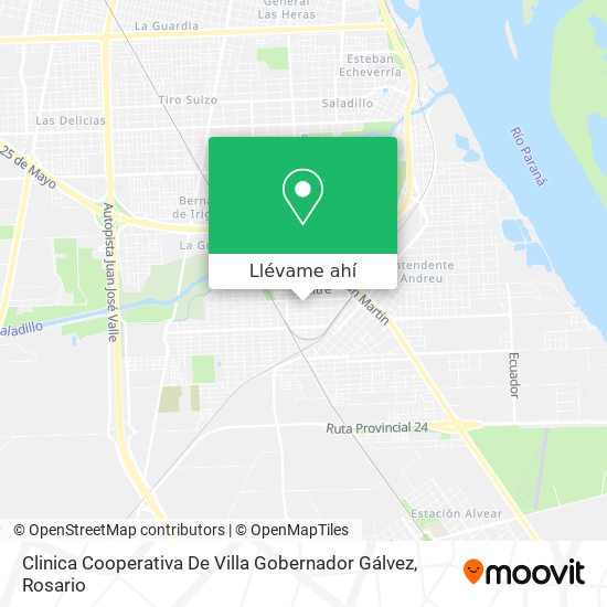 Mapa de Clinica Cooperativa De Villa Gobernador Gálvez