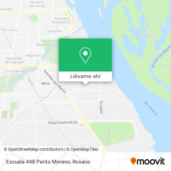 Mapa de Escuela 448 Perito Moreno