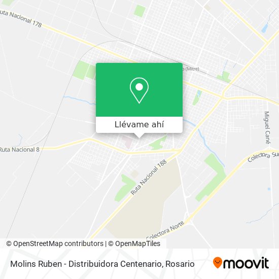 Mapa de Molins Ruben - Distribuidora Centenario