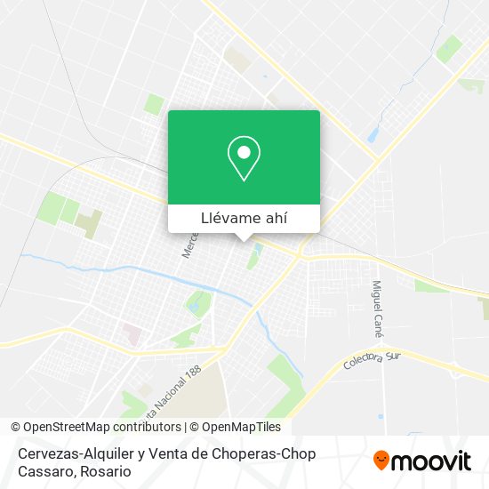 Mapa de Cervezas-Alquiler y Venta de Choperas-Chop Cassaro