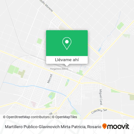 Mapa de Martillero Publico-Glavinovich Mirta Patricia