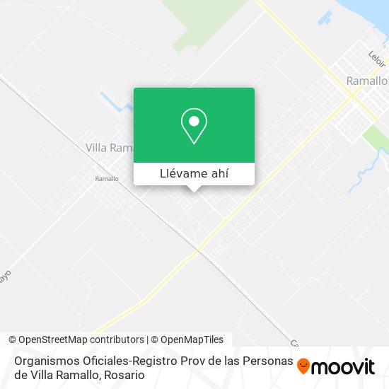 Mapa de Organismos Oficiales-Registro Prov de las Personas de Villa Ramallo