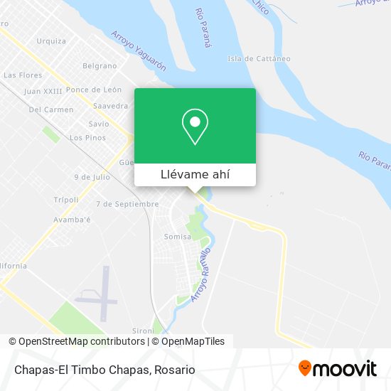 Mapa de Chapas-El Timbo Chapas