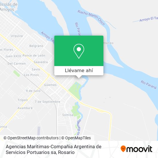 Mapa de Agencias Maritimas-Compañia Argentina de Servicios Portuarios sa