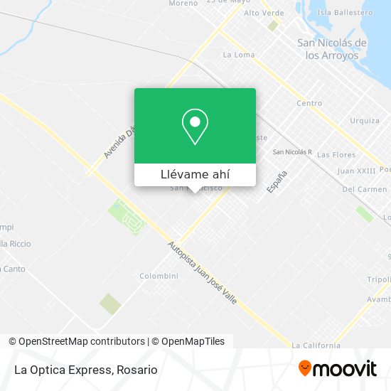 Mapa de La Optica Express