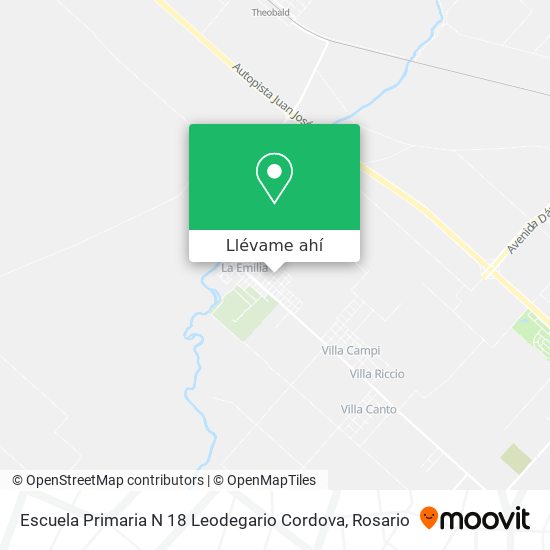 Mapa de Escuela Primaria N 18 Leodegario Cordova