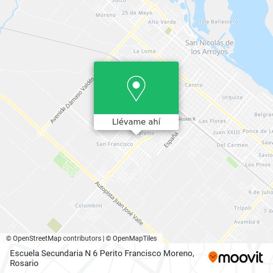 Mapa de Escuela Secundaria N 6 Perito Francisco Moreno