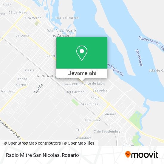 Mapa de Radio Mitre San Nicolas