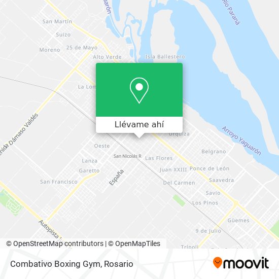 Mapa de Combativo Boxing Gym