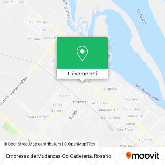 Mapa de Empresas de Mudanzas-Go Cadeteria