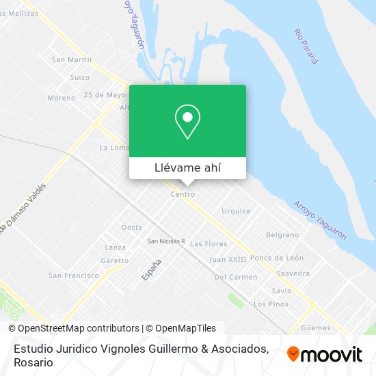 Mapa de Estudio Juridico Vignoles Guillermo & Asociados