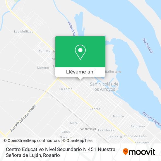 Mapa de Centro Educativo Nivel Secundario N 451 Nuestra Señora de Luján