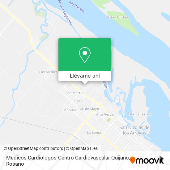 Mapa de Medicos Cardiologos-Centro Cardiovascular Quijano