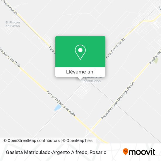 Mapa de Gasista Matriculado-Argento Alfredo