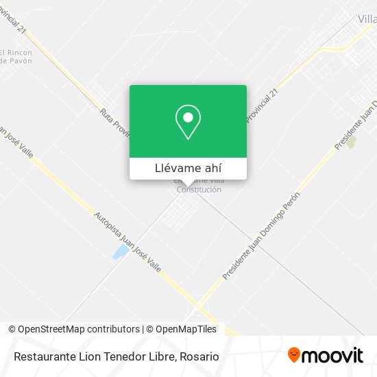 Mapa de Restaurante Lion Tenedor Libre