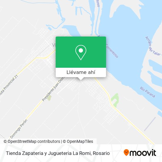 Mapa de Tienda Zapateria y Jugueteria La Romi