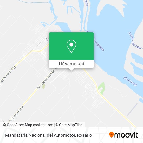 Mapa de Mandataria Nacional del Automotor