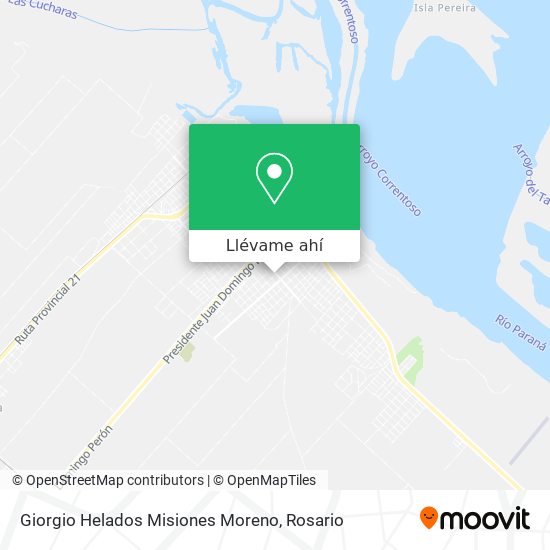 Mapa de Giorgio Helados Misiones Moreno