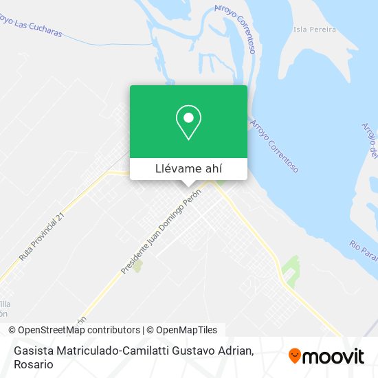 Mapa de Gasista Matriculado-Camilatti Gustavo Adrian