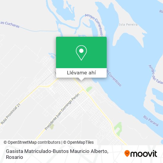 Mapa de Gasista Matriculado-Bustos Mauricio Alberto