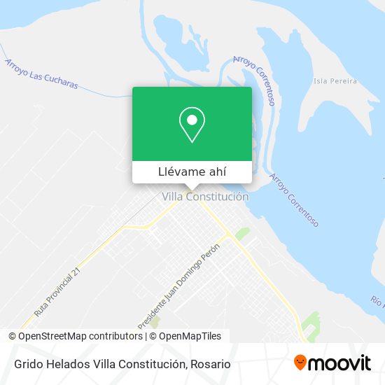 Mapa de Grido Helados Villa Constitución