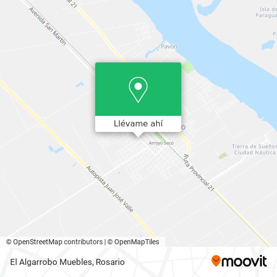 Mapa de El Algarrobo Muebles